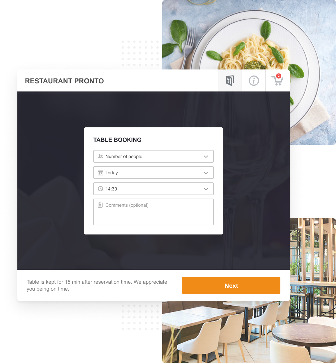 Online Tischreservierungssystem für Restaurants
