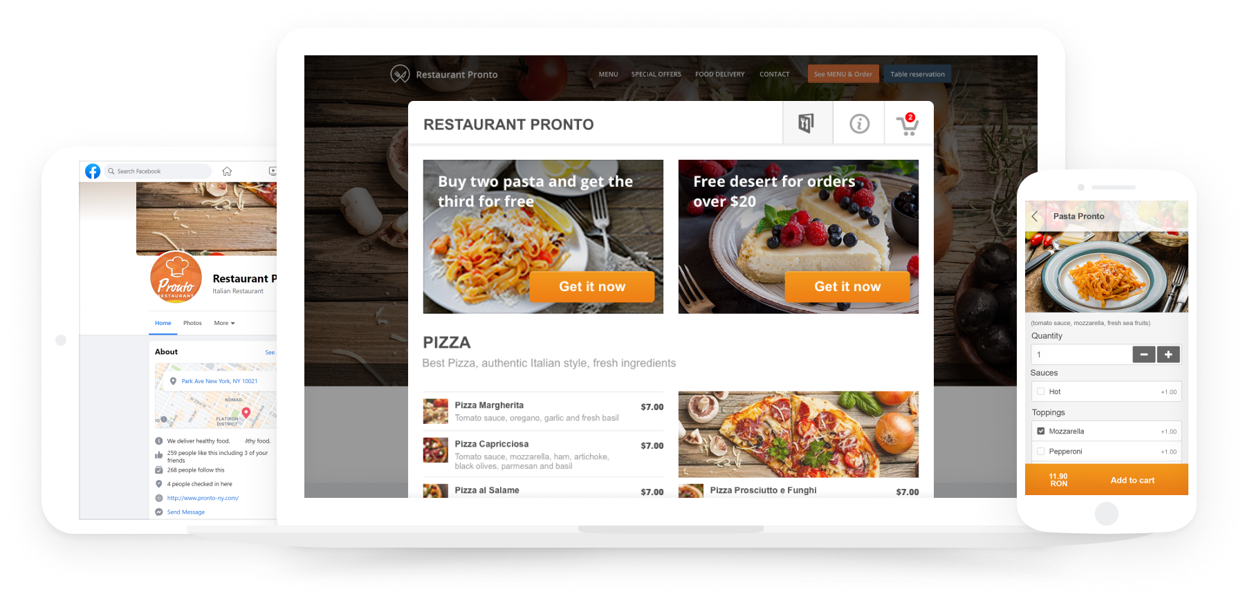Restaurant-Webseite und Online-Bestellsystem von SinghWeb
